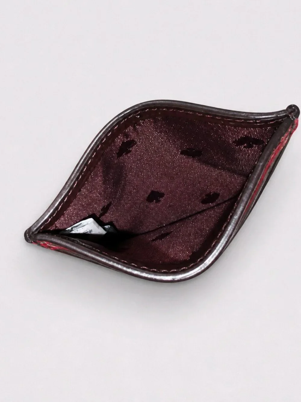kate spade pink plaid card holder slim leather wallet